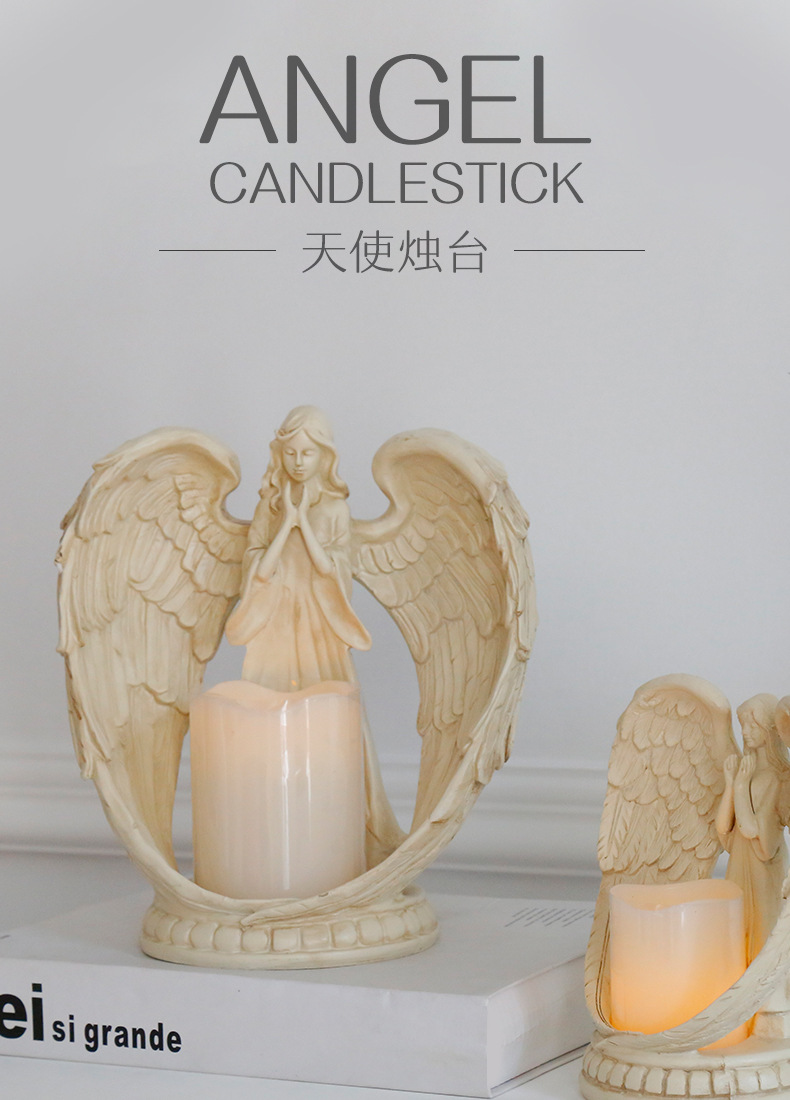 Wholesale Artistic Decor Electronic Candle Angel Design